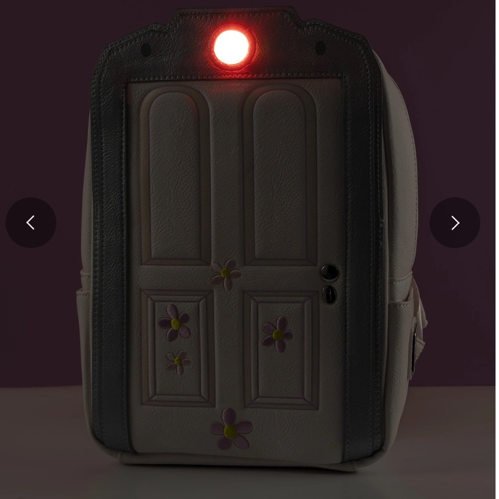Loungefly Disney Pixar Monsters Inc Light Up Boo's Door Mini Backpack - Grail - Picture 2 of 16